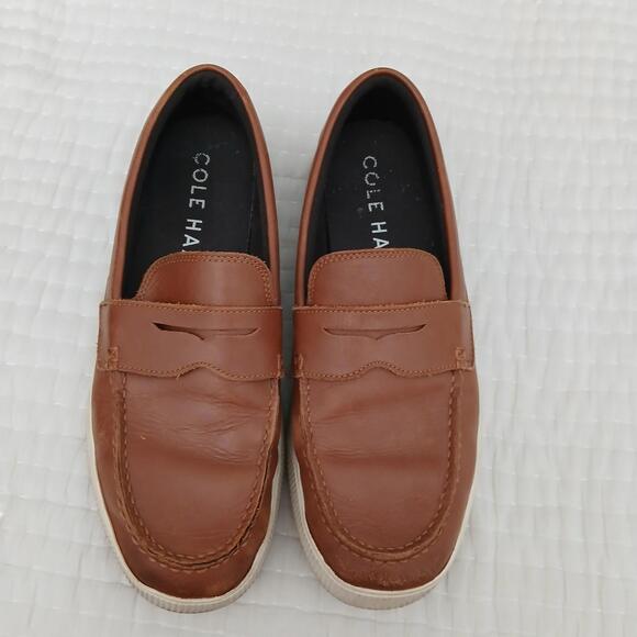 Cole Haan Nantucket 2.0 Grand 360 British Tan‎ Casual Penny Loafers Mens 10.5 M - Picture 1 of 9